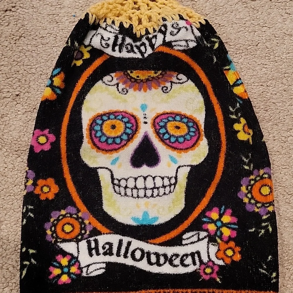 Handmade Hanging Hand Towel - Skeleton